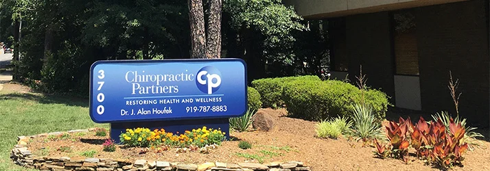 Chiropractic Raleigh NC Outside Sign Contact Us