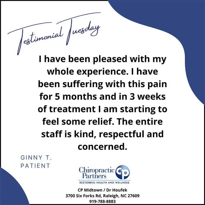 Chiropractic Raleigh NC Testimonial